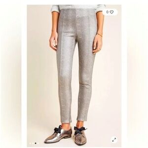 Anthropologie Grey and Tan Snakeskin Pants
